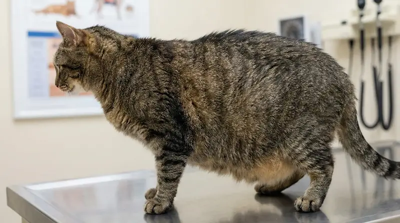 Profil d'un chat en surpoids