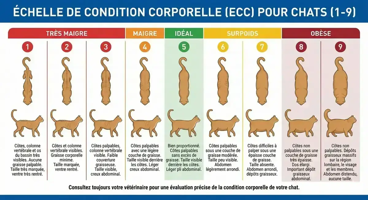 Body Condition Score pour chat